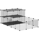 47 Panels Pet Playpen, Small Animal Playpen with Doors, Portable Metal Wire Yard Bunny Pen for Guinea Pigs, Chinchillas, 14" x 14"