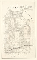 Vintage Map of Clay County, Texas 1879