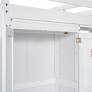 Loft Bed With Built In Wardrobe, Storage Shelves, And LED Light by HouseOfZazla