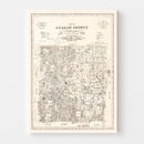Vintage Map of Collin County, Texas 1881