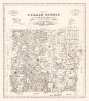Vintage Map of Collin County, Texas 1881