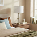 Echo - Table Lamp With On / Off Switch Clear Body Base - Clear / Silver / White by HouseOfZazla