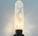 Delicate Narrow Frosted Floral Glass Wall Sconce