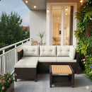 L-Shaped Patio Set With Cushions And Storage Table by HouseOfZazla
