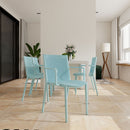 4 Piece Stackable Single Chairs With Vertical Stripe Design For All Weather by HouseOfZazla