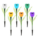 6 Pcs Solar Garden Tulip Flower Light Outdoor Solar Pathway light IP54 Water-resistant Landscape Lights for Lawn Patio Yard Garden Walkway Decoration by LJGDeals