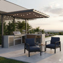 All-Weather Ergonomic Patio Armchairs With Thick Cushions (Set of 2) by HouseOfZazla
