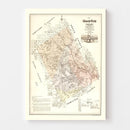 Vintage Map of Comanche County, Texas 1876