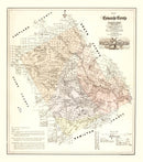 Vintage Map of Comanche County, Texas 1876
