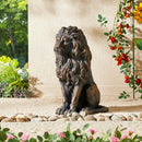20.5" Lion Statue - Resin Outdoor Guardian Sculpture