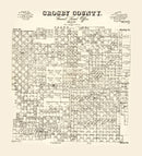 Vintage Map of Crosby County, Texas 1892