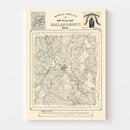 Vintage Map of Dallas County, Texas 1886
