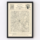 Vintage Map of Dallas County, Texas 1886