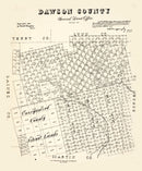 Vintage Map of Dawson County, Texas 1892