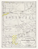 Vintage Map of Eastland County, Texas 1890