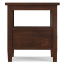 Warm Shaker - End Table With Smooth Drawer Storage - Brown by HouseOfZazla