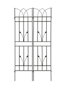 4 Pack Metal Garden Trellis 71" x 17.7" Rustproof Trellis for Climbing Plants Outdoor Flower Support Black