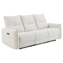Lalisa - Power Motion Sofa With USB Port - Cream Chenille by Unique Piece Furniture