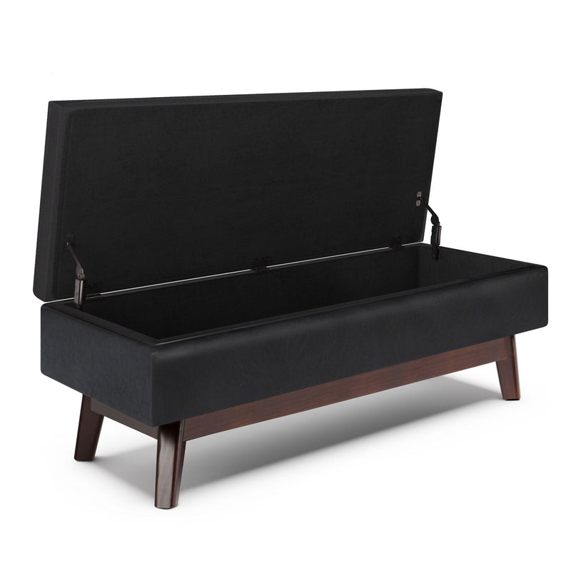 Owen - Rectangular Storage Ottoman - Midnight Black, photo 3 of 8