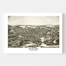 Vintage Map of Houlton, Maine 1894