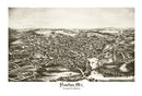 Vintage Map of Houlton, Maine 1894