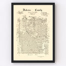 Vintage Map of Dickens County, Texas 1891