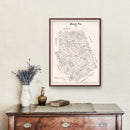 Vintage Map of Erath County, Texas 1879