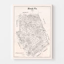 Vintage Map of Erath County, Texas 1879