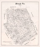 Vintage Map of Erath County, Texas 1879
