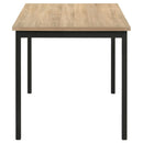 Garza 5-piece Rectangular Dining Table Greige Oak