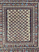 Hand-Woven Afghani Maliki Soumak Wool Kilim Rug - 4'2" x 6'
