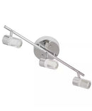 Catalina 19"W 3-Light LED Track Bar Light Fixture Brushed Nickel with Bubble Glass Shades by LampsUSA