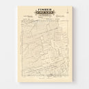 Vintage Map of Fisher County, Texas 1870