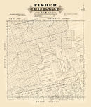 Vintage Map of Fisher County, Texas 1870