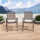 Brown 2-Piece Folding Chair, No Assembly Required by HouseOfZazla