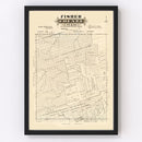 Vintage Map of Fisher County, Texas 1870