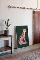 Sassy Coral Cheetah Illustration