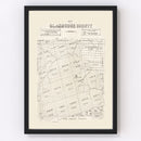 Vintage Map of Glasscock County, Texas 1890