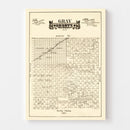Vintage Map of Gray County, Texas 1888