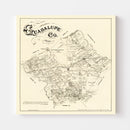Vintage Map of Guadalupe County, Texas 1880