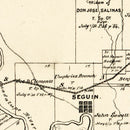 Vintage Map of Guadalupe County, Texas 1880