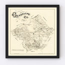 Vintage Map of Guadalupe County, Texas 1880
