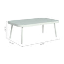 Mariano Steel Loveseat and Table, Off White & Grey by HouseOfZazla