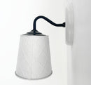 Embossed White Tin Wall Sconce