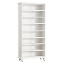 8 Tier Led Illuminated Shoe Cabinet With Adjustable Shelves, Storage Rack For 26 Pairs - White by HouseOfZazla