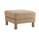 Coffee Ottoman with Boucle Fabric