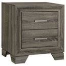 Funston - 4 Piece Queen Bedroom Set With Upholstered Headboard - Oak by HouseOfZazla
