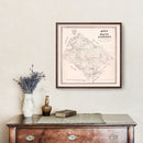 Vintage Map of Hays County, Texas 1880