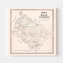 Vintage Map of Hays County, Texas 1880