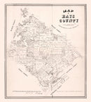 Vintage Map of Hays County, Texas 1880